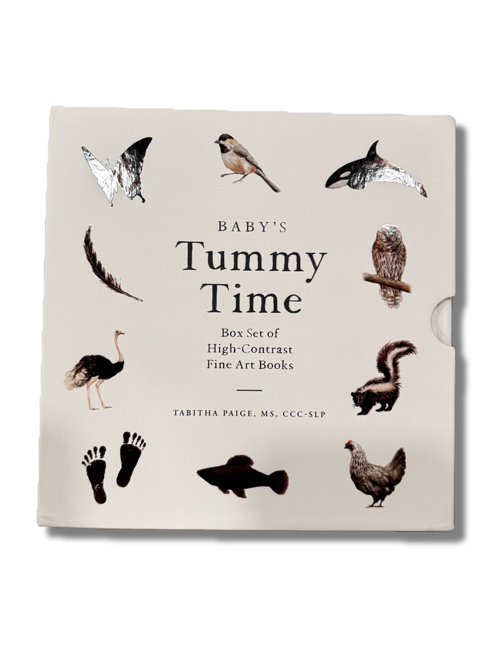 Baby's Tummy Time High Contrast 3 Book Set Tabitha Paige | 0+, 2+, 4+ Months